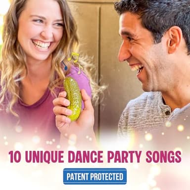 DR DINGUS Party Pickle - 30 Second Dance Party - 10 Original Music Beats - Press Button - Family Friendly for Class, Office, Gift, Making Friends - Image 2