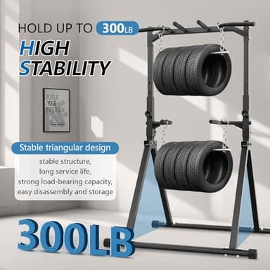 STACOO Foldable Pull Up Bar Pull Up Station,Power Tower with Triangular Structure, Multi-Functional Dip Station for Home Gym 300LB - Image 5