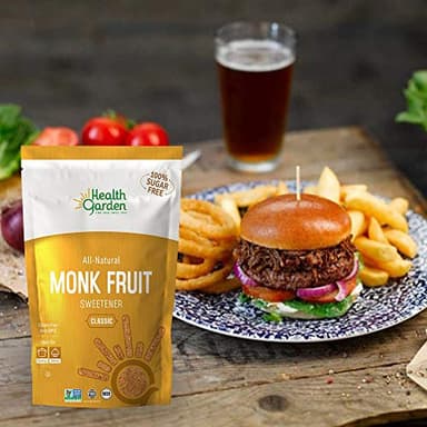 Health Garden Monk Fruit Sweetener, Classic - Non GMO - Gluten Free - Sugar Substitute - Kosher - Keto Friendly (1 Pound (2 Packs)) - Image 6