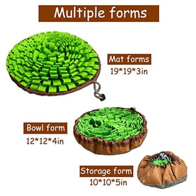 Pet Snuffle Mat for Dogs,Interactive Feed Puzzle for Boredom,Encourages Natural Foraging Skills for Cats Rabbits Dogs Bowl, Dog Treat Dispenser Indoor Outdoor Stress Relief,Travel Portable and Compact - Image 2