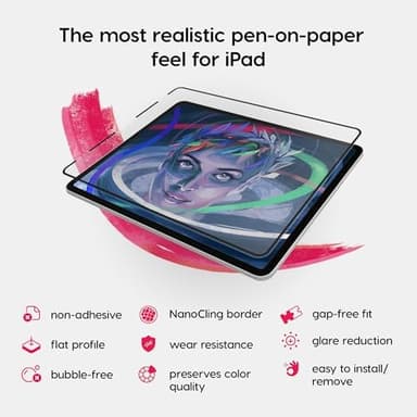 Astropad Rock Paper Pencil v3.0 (2025) – Paper Screen Protector for iPad Pro 13″ (M4, M5) & iPad Air 13″ (M2/M3) + 2 Apple Pencil Tip Replacements – Compatible with Pencil 1/2 & Pencil Pro - Image 4