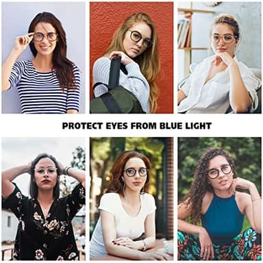 MEETSUN Blue Light Blocking Glasses, Anti Eye Strain Headache (Sleep Better),Computer Reading Glasses UV400 Lens (Leopard, 47) - Image 2