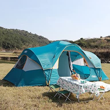 UNP Camping Tent 10-Person-Family Tents, Parties, Music Festival Tent, Big, Easy Up, 5 Large Mesh Windows, Double Layer, 2 Room, Waterproof, Weather Resistant, 18ft x 9ft x78in - Image 8