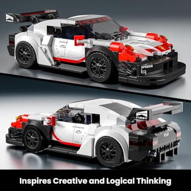 Mould King Speed Champion Car Building Toys with Acrylic Display Case Model Race Car Toy Building Blocks Kit, Collectible Racing Vehicle Set for Kids Age 8+ Teens Adults - Image 2