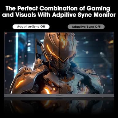 KOORUI Gaming Monitor, QHD 24" Nano IPS Display, 1440P 165Hz Computer Monitor, 1ms 2K PC Screen, 100% sRGB, Adaptive Sync, Height/Tilt/Pivot Adjustment, HDMI, DisplayPort, GP01 - Image 4