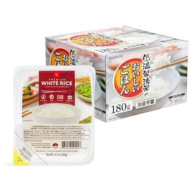 IRIS Instant White Rice (10 Pack), Ultra Premium Japanese Short Grain Sushi Sticky Rice, Microwave for 80 seconds (1.2 Minutes), Gluten Free Vegan, Grown Polished and Packed in Japan - Image 1