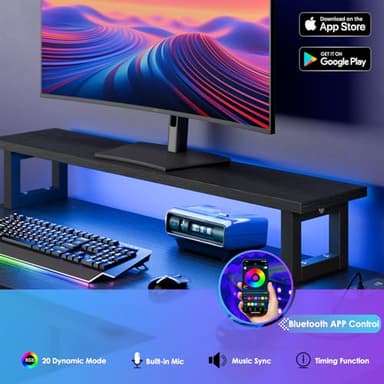Fixwal Gaming Desk for Bedroom L Shaped Small Corner Computer Desk with Power Outlets and LED Lights, PC Desk, Home Office Desks with Drawer, Writing Desk Study Desk, Black - Image 5