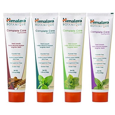 Himalaya Botanique Complete Care Toothpaste, Herbal, Variety Pack, Fights Plaque, Freshens Breath, Fluoride Free, No Artificial Flavors, SLS Free, Cruelty Free, Foaming, 5.29 Oz, 4 Pack - Image 2