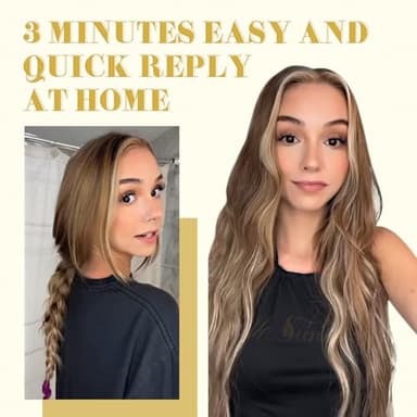 Ve Sunny Clip in Hair Extensions Real Human Hair Black Ombre Human Hair Clip in Extensions Black Balayage Brown with Blonde Clip in Human Hair Extensions 22inch 120g - Image 7