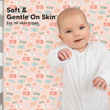 KeaBabies 2-Pack Baby Crib Sheets for Boys, Girls - 52x28 Viscose Derived from Bamboo Toddler Bed Sheets Neutral, Fitted Crib Mattress Cover for Standard Baby Bedding, Soft & Cozy (Beach Day) - Image 4