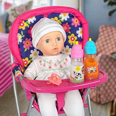 My Sweet Baby® Talking Doll Feeding Set – 2 Disappearing Bottles with Sounds (Milk & Juice), Sound Pacifier with Clip, Squeaky Tips – Toy Accessories for Dolls - Image 9