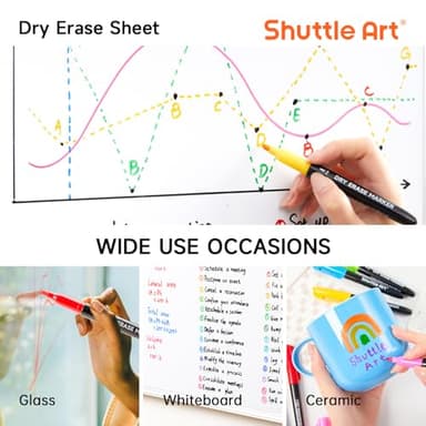 Shuttle Art Dry Erase Markers, 32 Pack 16 Colors Whiteboard Markers,Fine Tip Dry Erase Markers for Kids,Perfect For Writing on Whiteboards,Dry-Erase Boards,Mirrors,Calender,School Office Supplies - Image 5