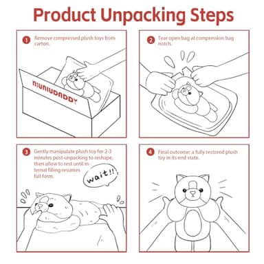 Niuniu Daddy 20" | 3.3 Pound Tiger Weighted Stuffed Animals for Adults, Stuffed Tiger Plush Toy for Toddler Teens Kids, Large Fluffy Plushy Pillow with Soft Fur for Present Christmas Birthday - Image 9