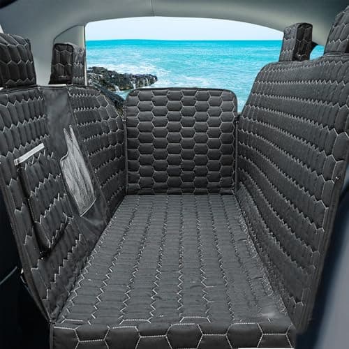 Meginc Dog Seat Covers for Back Seat, Dog Car Seat for Tesla Model 3, 100% Waterproof Pet Seat Cover Protects from Scratches, Scuffs, Hammock for Tesla with Mesh Window & Headrest Protection - Image 1