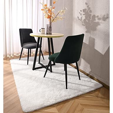 Kimicole 8x10 Large Area Rugs for Living Room Bedroom, Soft Fluffy Shaggy Rug, Non-Slip Fuzzy Furry Rugs for Nursery Kids Room Dorm Room Home Decor, High Pile Indoor Plush Floor Carpet (White) - Image 6