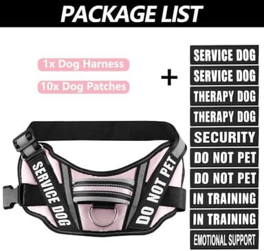 Dog Vest Harness and Patches Set, Animire in Training Service Dog Harness with 10 Dog Patches, Reflective Dog Vest with Handle for Small, Medium, Large, and Extra-Large Dogs - Image 4