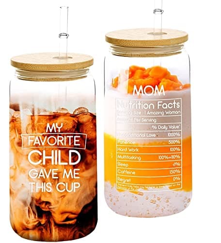 Birthday Gifts for Mom From Daughter Son Kids - 16OZ Iced Coffee Cup for Mom Gifts From Daughters - Mom Birthday Gifts From Daughter, - New Mom Gifts For Women After Birth - Mom gift for Mothers Day - Image 1