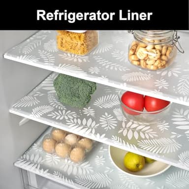 Cooyes Shelf Liners for Kitchen Cabinets Waterproof & Oil-Proof Kitchen Cupboard Mats Non-Slip Drawer Mats EVA Material Non Adhesive Fridge Liner for Shelves - Image 4