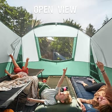 Portal 6 Person Family Tent for Camping with Screen Room, Weather Resistant Tall Tent with Rainfly, Easy Setup for Family Outdoor Camping, Backyard - Image 4