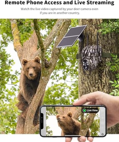 Oculview Cellular Trail Cameras with Built-in 4G LTE SIM Card, Support Unlimited Data Plan, Live Streaming, 360°Pananic Viewing, Motion Activated, Remote Access & Control, Solar Game/Deer Cam (2 Pack) - Image 4