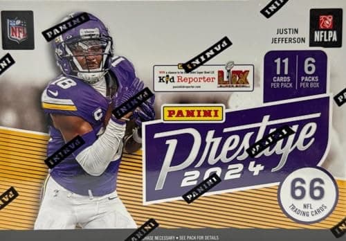 2024 Prestige Football Trading Cards Blaster Box (6 Packs) - Image 1