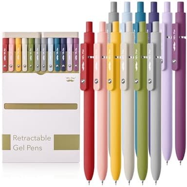 Mr. Pen- Retractable Gel Pens, 12 Pack, Morandi and Vintage Barrels, Fast Dry, Black Gel Pens Fine Point 0.5mm, Aesthetic Pens for Journaling - Image 8