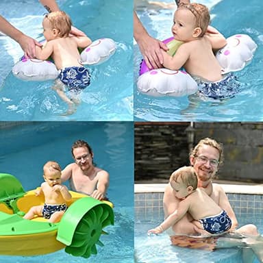 ALVABABY Swim Diapers 2pcs Baby & Toddler Snap One Size Reusable Adjustable Baby Boys' Swim Diapers for Swimming Lessons SW18-21 - Image 2