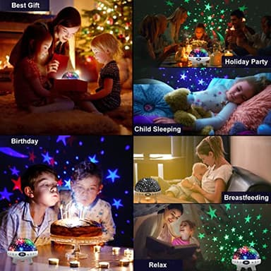 YACHANCE Kids Sound Machine with Night Light Projector,29 Soothing Sounds Baby Night Light Star Projector for Kids Room,White Noise Machine for Baby Sleeping Soother,Nursery Lamp,Bedroom Decor - Image 5