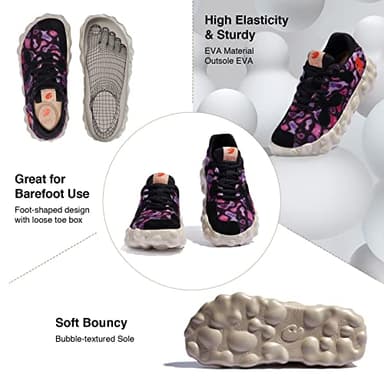 UIN Women's Art Travel Walking Shoes Casual Lightweight Wide Toe Chunky Fashion Sneaker Figueras Ⅰ Purple Puma (7.5) - Image 7