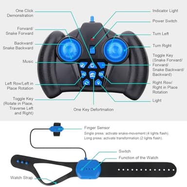 Fosgoit RC Cars, Gesture Sensing Stunt Car Toys for Boys Girls 6-12 Year Old, 2.4Ghz 4WD Hand Remote Control Toy 360° Rotate Transform Off-Road Drift with Lights Music, Birthday Xmas Gifts for Kids - Image 9