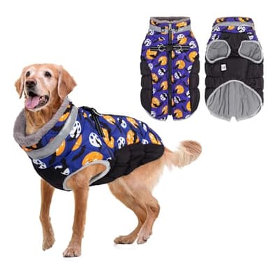 Dog Waterproof Winter Coat with Harness, Reflective Warm Dog Jacket with Zipper for Cold Weather, Dog Snowsuit for Small Medium Large Dogs YRFN11XXL - Image 1