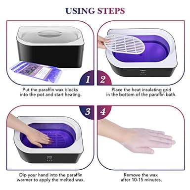 Paraffin Wax Machine for Hand and Feet - Karite Paraffin Wax Bath 4000ml Paraffin Wax Warmer Moisturizing Kit Auto-time and Keep Warm Paraffin Hand Wax Machine - Image 5