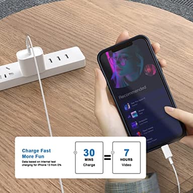Matsusho iPhone Charger Fast Charging 10 FT, 2 Pack 20W USB C Wall Charger Block with 10FT Long Type C to Lightning Fast Charging Data Sync Cable Compatible for iPhone 14 13 12 11 Pro Max XS XR X iPad - Image 9