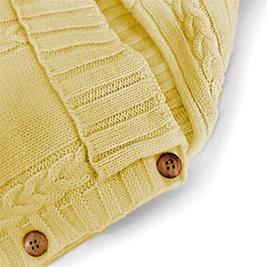 XMWEALTHY Newborn Baby Wrap Swaddle Blanket Knit Sleeping Bag Receiving Blankets Stroller Wrap for Baby (Turmeric) (0-6 Month) - Image 5