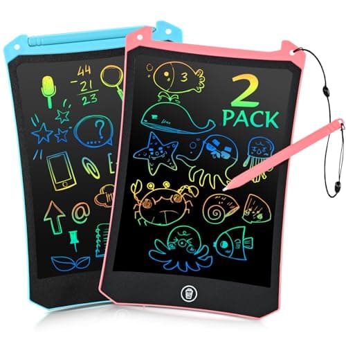 EooCoo Toddler Toys, LCD Writing Tablet for Kids 2 Pack, Drawing Pad for Kids, Toddler Travel Essentials, No Mess Coloring Books, Road Trip Activities, Age 3-5 Boys Girls Gifts - 8.5 Inch - Image 1