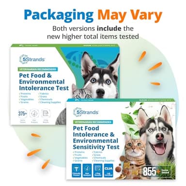 5Strands Pet Food Intolerance & Environmental Sensitivity Test, at Home Gut Health Test for Dogs & Cats, 857 Items Tested, Pet Health Check, Results in 4 Days, for All Ages and Breeds - Image 2