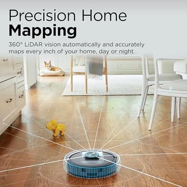 Shark PowerDetect Self-Empty Robot Vacuum with NeverStuck Technology, Auto Deep-Clean Carpets & Hardfloors, XL 60 Day Capacity HEPA Bagless Base Neutralizes Odors, for Pet Hair, Black (AV2820AE) - Image 8