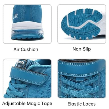 PERSOUL Kids Shoes for Boys Girls Children Tennis Sports Athletic School Running Sneakers (Blue Size 12 Child) - Image 3