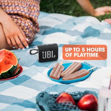 JBL Go 3 - Portable Mini Bluetooth Speaker, big audio and punchy bass, IP67 waterproof and dustproof, 5 hours of playtime, speaker for home, outdoor and travel (Teal) - Image 5