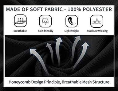 V VALANCH Black Polo Shirts for Men Short Sleeve Moisture Wicking Golf Polo Collared Sport Work Shirts,Black,L - Image 5