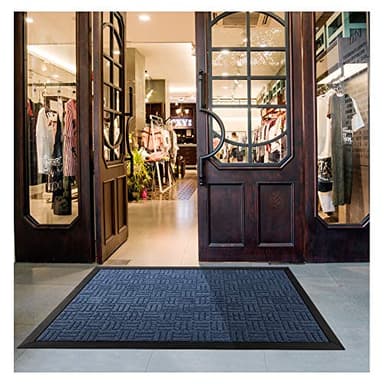 Mibao Front Door Mat, Heavy Duty Durable Welcome Mat for Outdoor Indoor, Dirt Trapper Waterproof Super Absorbent Door Mat for Entryway Outside Patio Porch, 73" x 46", Blue - Image 8