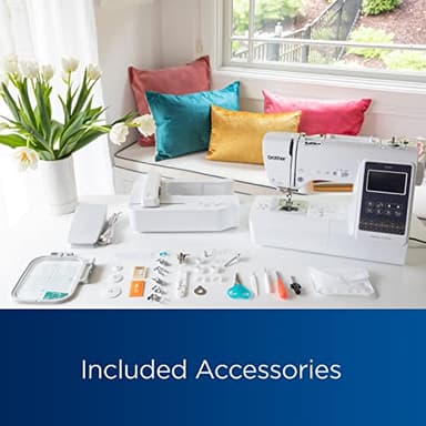 Brother SE700 Sewing and Embroidery Machine, Wireless LAN Connected, 135 Built-in Designs, 103 Built-in Stitches, Computerized, 4" x 4" Hoop Area, 3.7" Touchscreen Display, 8 Included Feet, White - Image 2