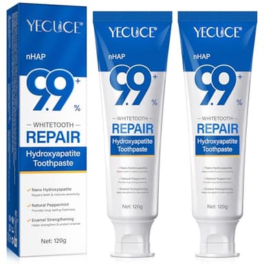 9.9% Hydroxyapatite Toothpaste for Enamel Protection and Tooth Strengthening, (2PCS) Nano Hydroxyapatite Toothpaste, Gentle Mint, Fresh Breath, Daily Use for Oral Health - Image 1