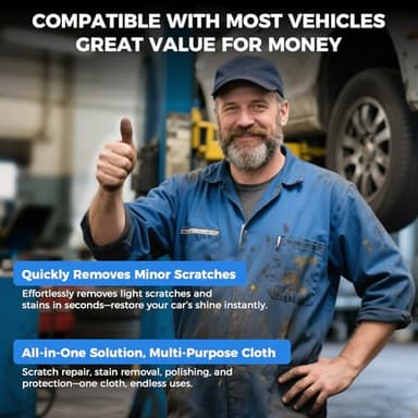 Huotwoe Car Scratch Remover, 2025 Nano Sparkle Cloth Car Scratch Remover Upgrade, Multi-Purpose Nano Magic Cloth Easy to Repair Small Scratched Water Spots for All Car - Image 7