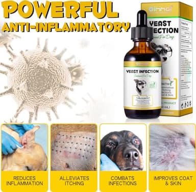 Yeast Infection Treatment for Dogs, Naturally Supports Dog Healthy Itch Relief, Ear Infection Treatment, Dogs Allergy Relief, Inflammation Relief & More (1pcs) - Image 3