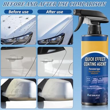 Diinou 2Pcs Advanced Car Quick-Acting Coating Agent Spray, Car Coating Spray, 2025 New Quick Effective Coating Spray,Car Scratch Wax Polish Spray Waterless Wash, Oil Film Emulsion Glass Cleaner - Image 2