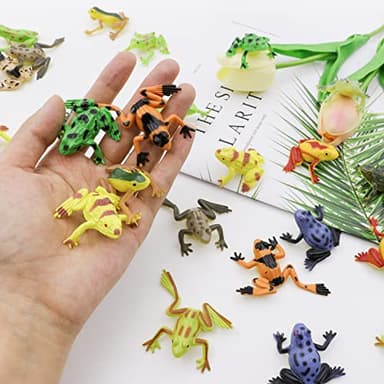 Darovly 36Pcs Realistic Frogs Animal Frog Bullfrog Model Plastic Frogs Toy Figures for Game Party Favor Home Garden Decor or Gifts(12 Different Types - Image 5