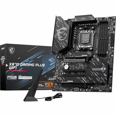 MSI X870 Gaming Plus WiFi Motherboard, ATX - Supports AMD Ryzen 9000/8000 / 7000 Processors, AM5-60A SPS VRM, DDR5 Memory Boost 8200+ MT/s (OC), PCIe 5.0 x16 & 4.0 x16, M.2 Gen5, Wi-Fi 7, 5G LAN - Image 1