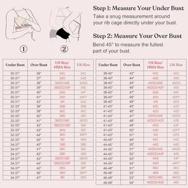 HSIA Minimizer Bras for Women Large Bust Full Coverage Lace Plus Size Bra - Mermaid Scales Black - Image 7