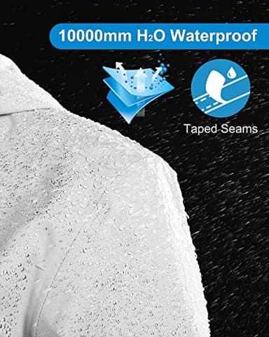 33,000ft Packable Rain Jacket Women Lightweight Waterproof Raincoat with Hood Cycling Bike Jacket Windbreaker - Image 2